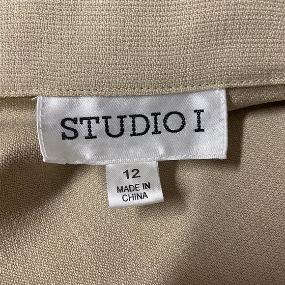 Studio I Jacket 3 Button Cream Business Casual Size 12 - Picture 6 of 10